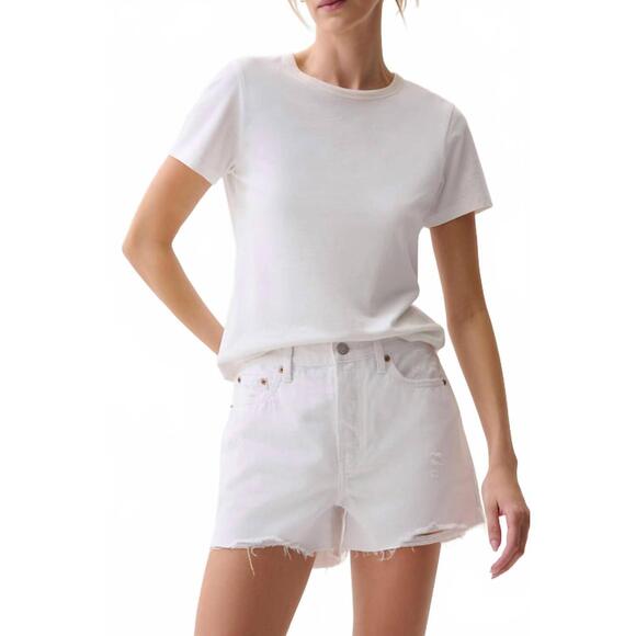 PISTOLA Pants - NEW PISTOLA nova high rise relaxed cut off short in luxe white vintage